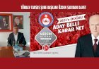 Türkav Tarsus Şube Başkanı Özden SARI' dan Davet