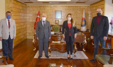 REKTÖR CAN, MEDYA VE İNTERNET YAYINCILARI BASIN BİRLİĞİ GENEL BAŞKAN VE ÜYELERİNİ AĞIRLADI