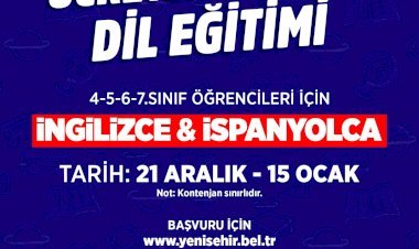 Yenişehir Belediyesinden Online İngilizce Ve İspanyolca Dil Eğitimi