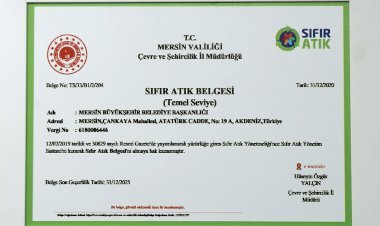 Mersin Büyükşehir ‘Sıfır Atık Belgesi’ni Aldı