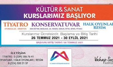 Büyükşehir’in Ücretsiz  Kültür  Sanat  Kursları  Başlıyor
