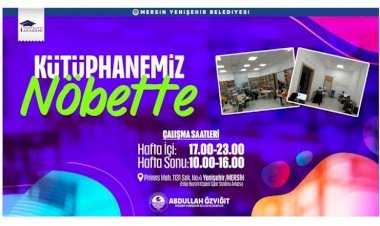 Yenişehir Belediyesinden “nöbetçi kütüphane”