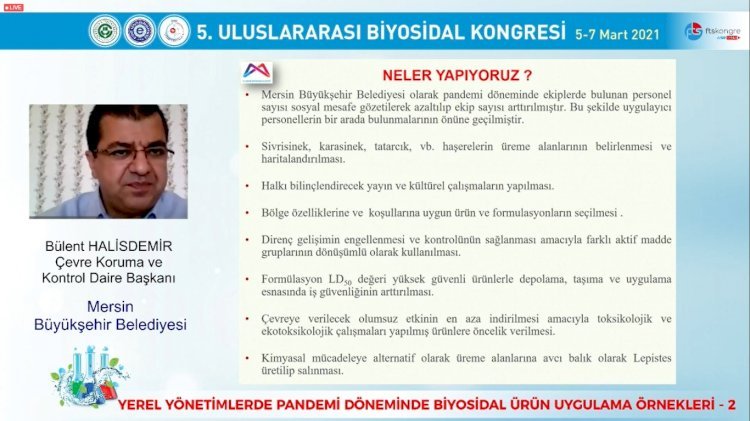 Mersin Büyükşehir, Biyosidal Uygulamalarını 5. Uluslararası Biyosidal Kongresi’nde Anlattı